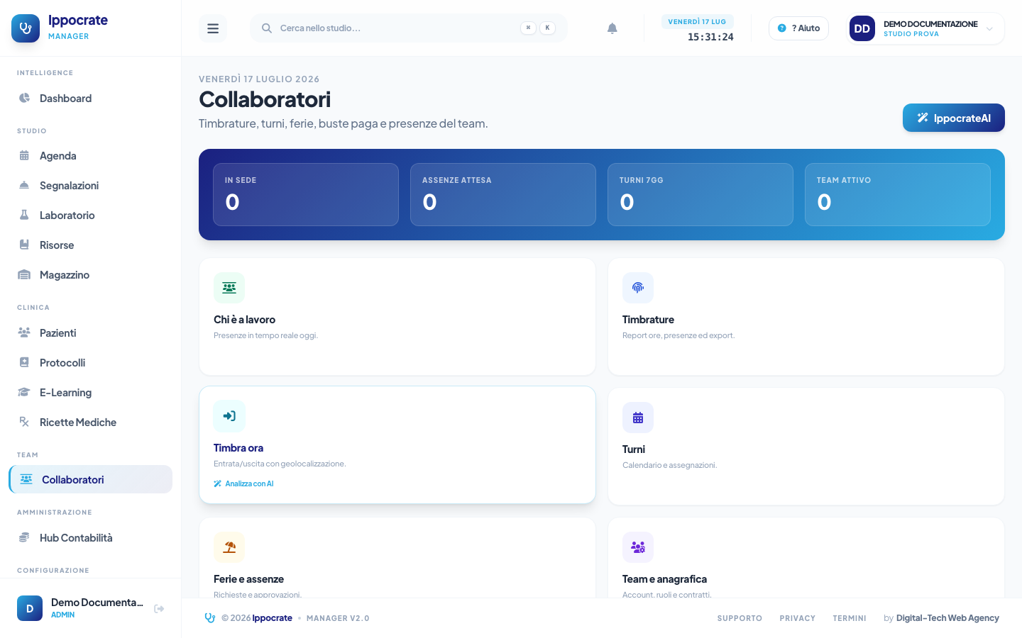 Screenshot Hub Collaboratori