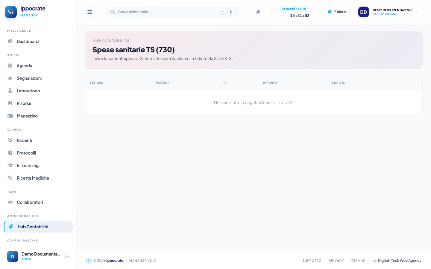 Screenshot Spese sanitarie Tessera Sanitaria 730