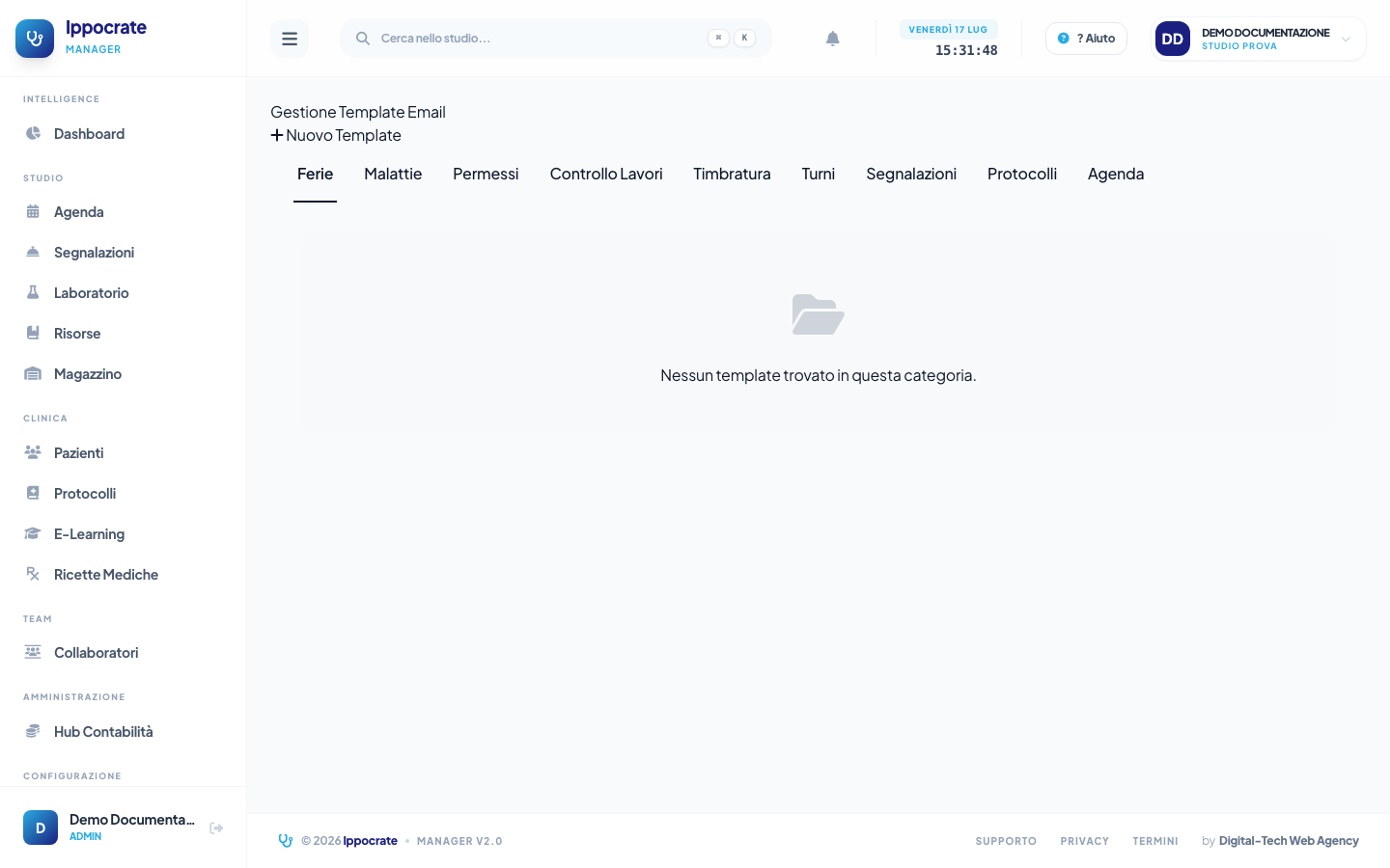 Screenshot Template email personalizzati
